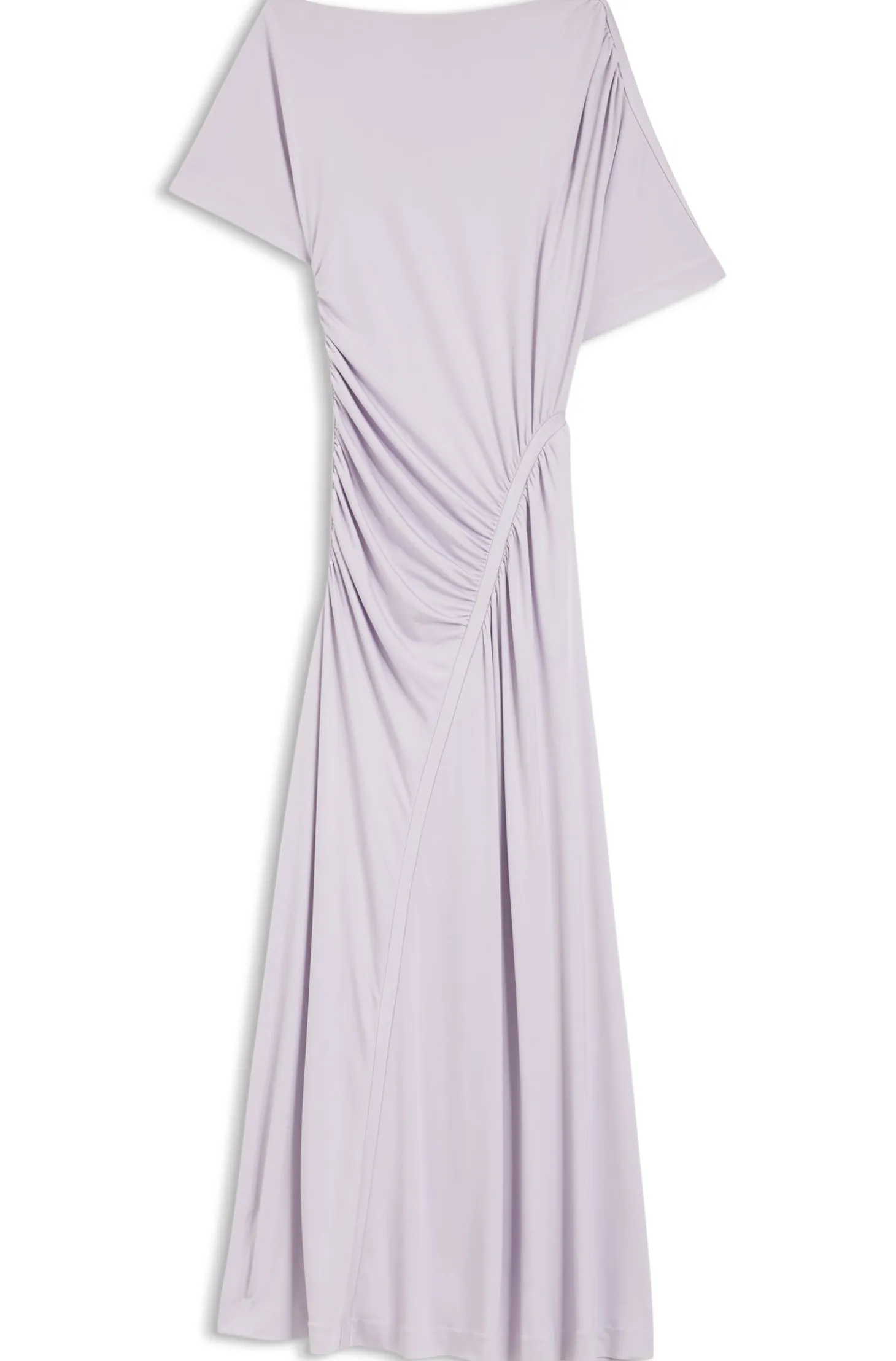 Slim-fit dress with gathered details