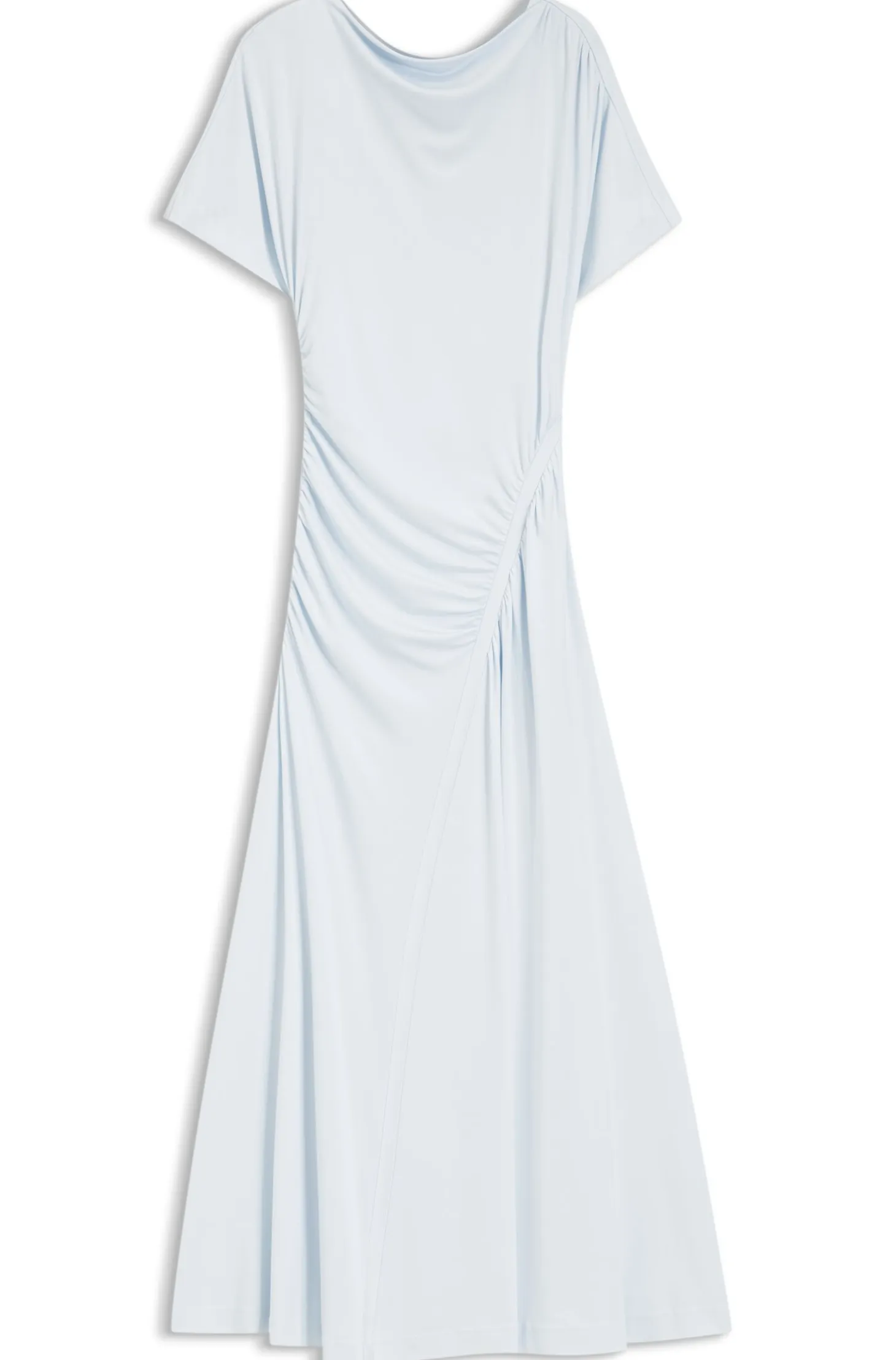 Slim-fit dress with gathered details