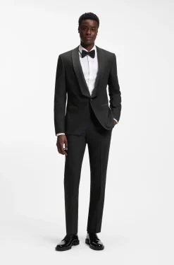 Slim-fit evening suit in stretch twill