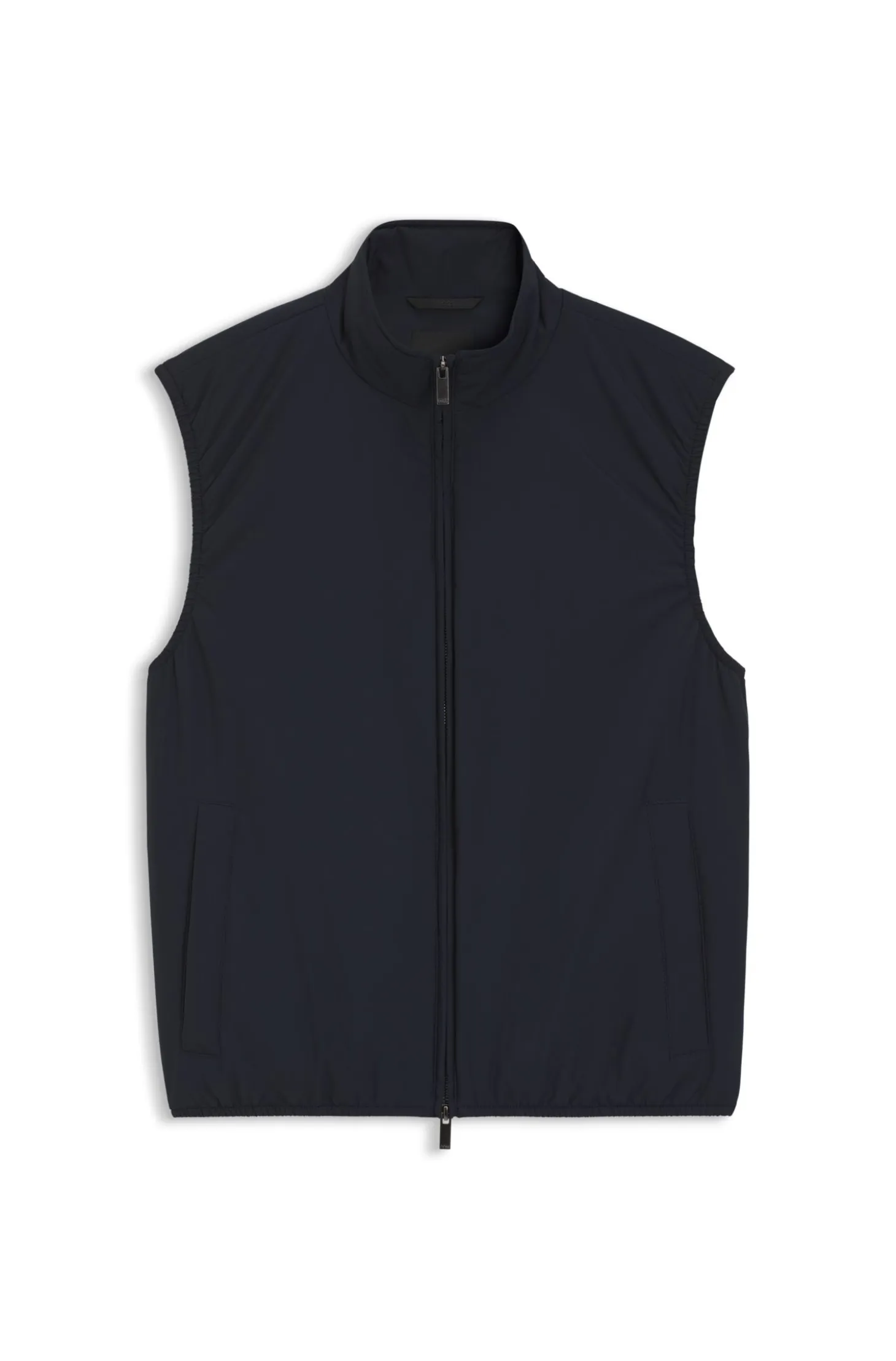 Slim-fit gilet in water-repellent performance-stretch fabric