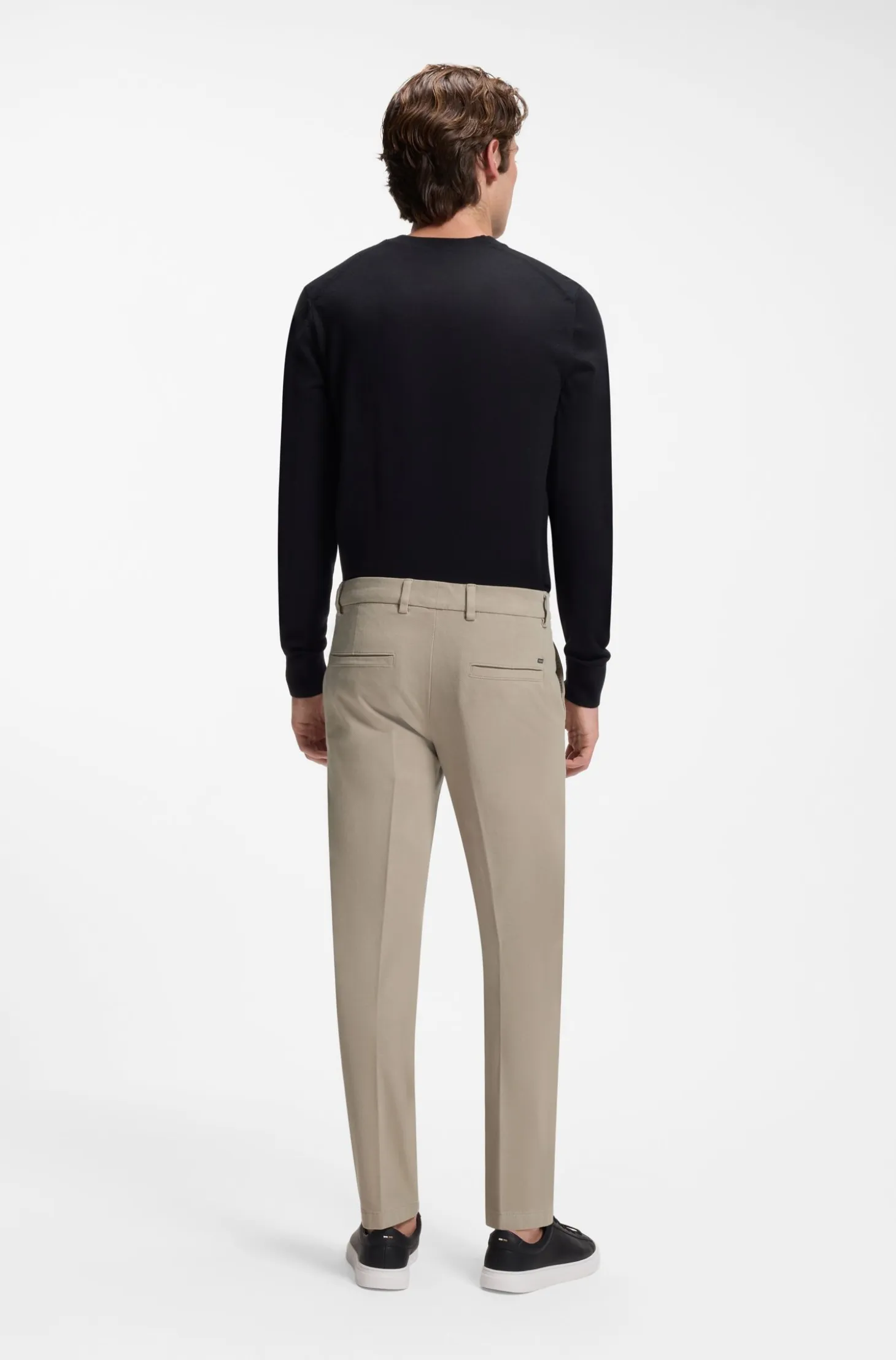 Slim-fit heritage trousers in stretch cotton