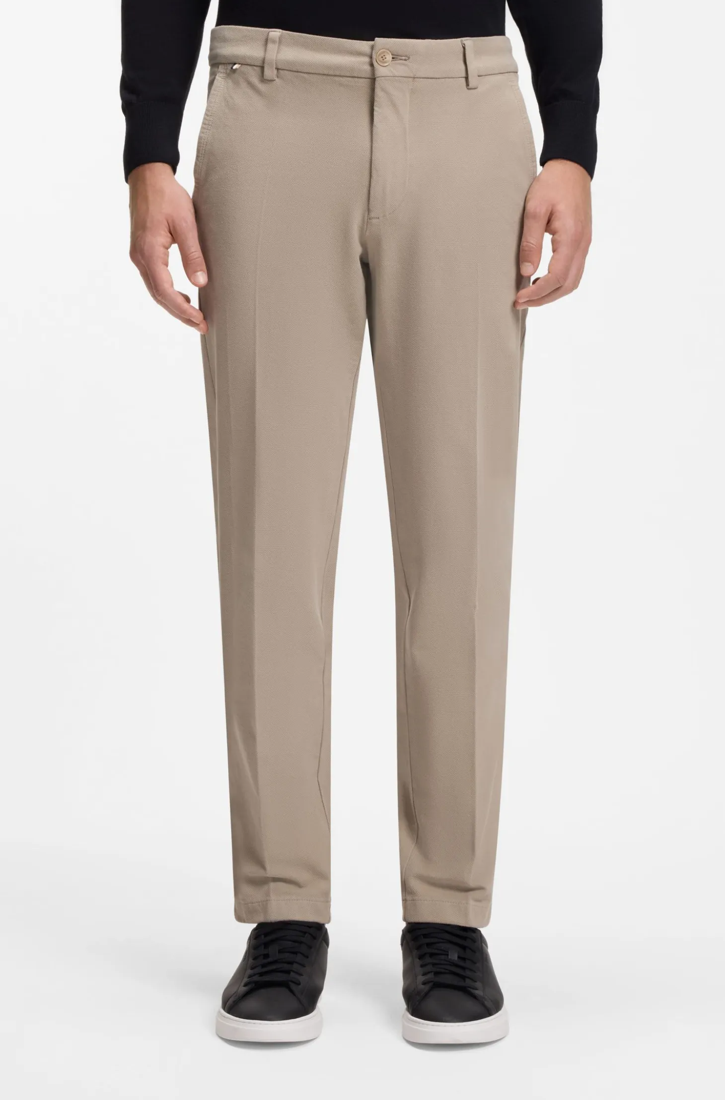 Slim-fit heritage trousers in stretch cotton