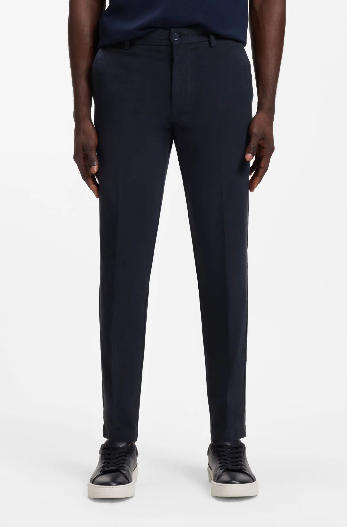Slim-fit heritage trousers in stretch cotton