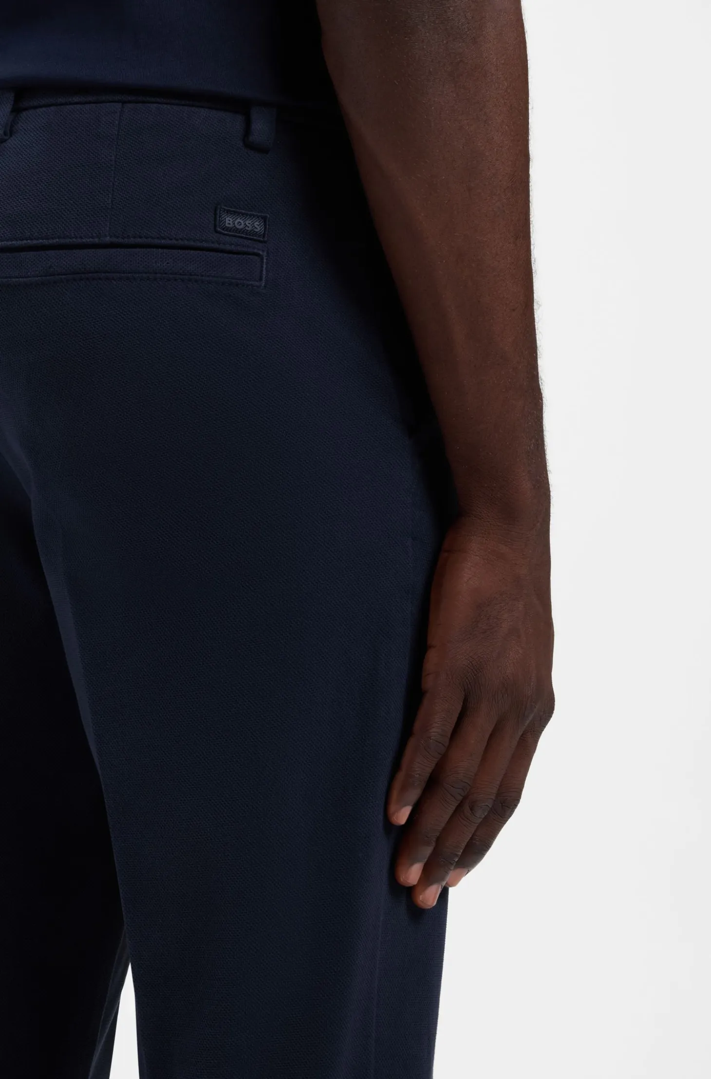 Slim-fit heritage trousers in stretch cotton