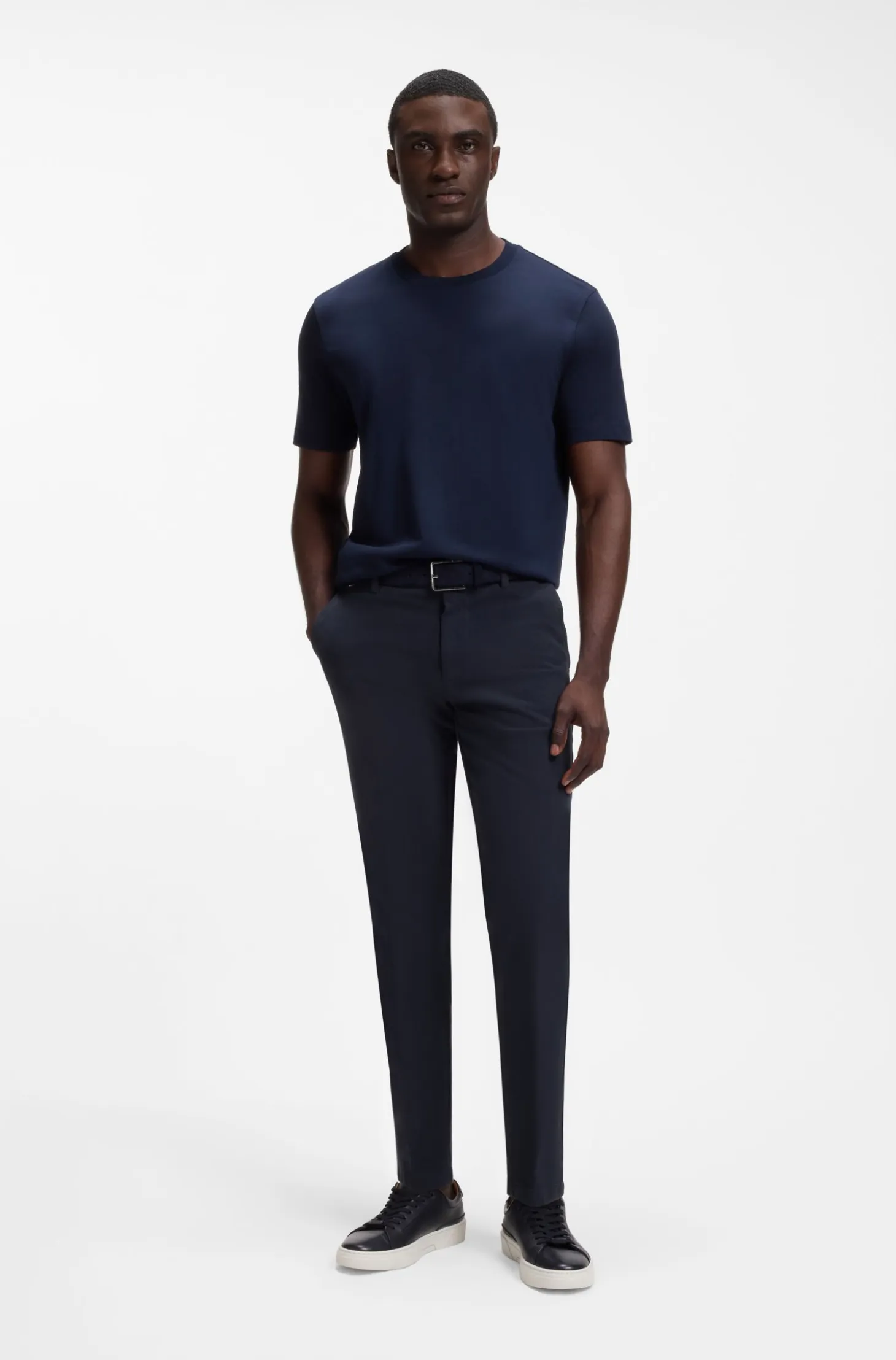 Slim-fit heritage trousers in stretch cotton
