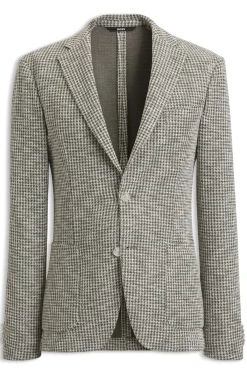 Slim-fit jacket in a patterned cotton blend