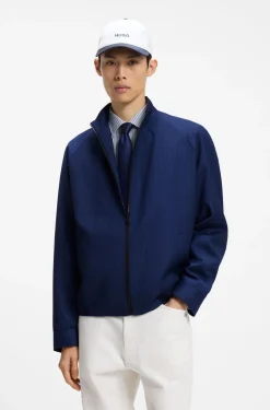 Slim-fit jacket in chalk-striped virgin wool