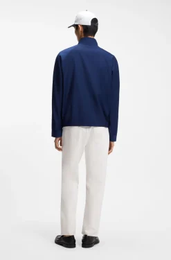 Slim-fit jacket in chalk-striped virgin wool