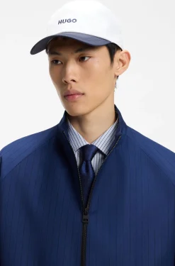 Slim-fit jacket in chalk-striped virgin wool