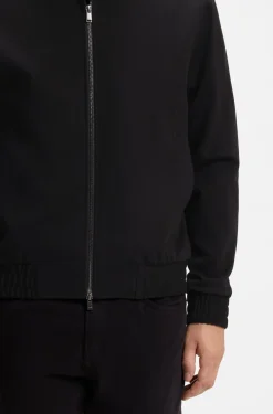 Slim-fit jacket in cotton-blend ponte jersey