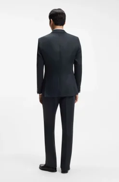 Slim-fit jacket in linen twill