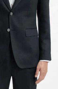 Slim-fit jacket in linen twill