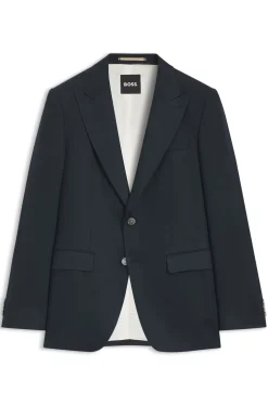 Slim-fit jacket in linen twill