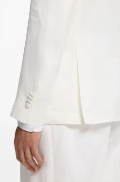 Slim-fit jacket in linen twill