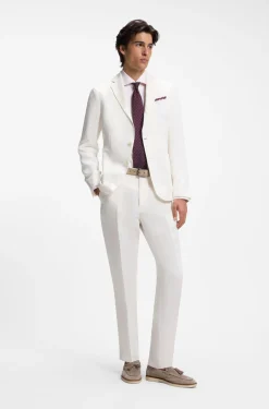 Slim-fit jacket in micro-pattern cloth