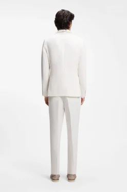 Slim-fit jacket in micro-pattern cloth