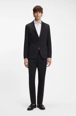 Slim-fit jacket in performance-stretch jersey