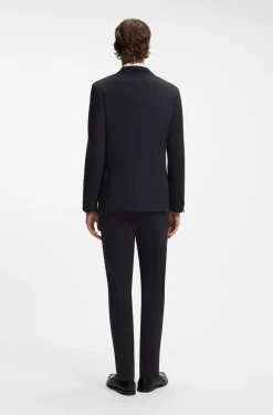 Slim-fit jacket in performance-stretch jersey
