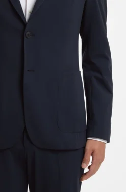 Slim-fit jacket in performance-stretch jersey