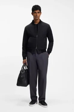 Slim-fit jacket in performance-stretch jersey
