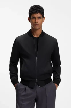 Slim-fit jacket in performance-stretch jersey