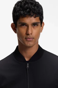 Slim-fit jacket in performance-stretch jersey