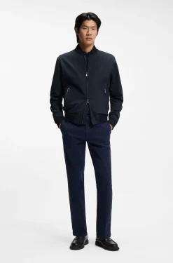 Slim-fit jacket in performance-stretch jersey