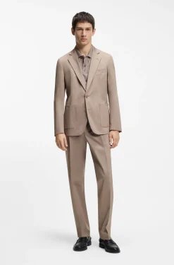 Slim-fit jacket in stretch cotton
