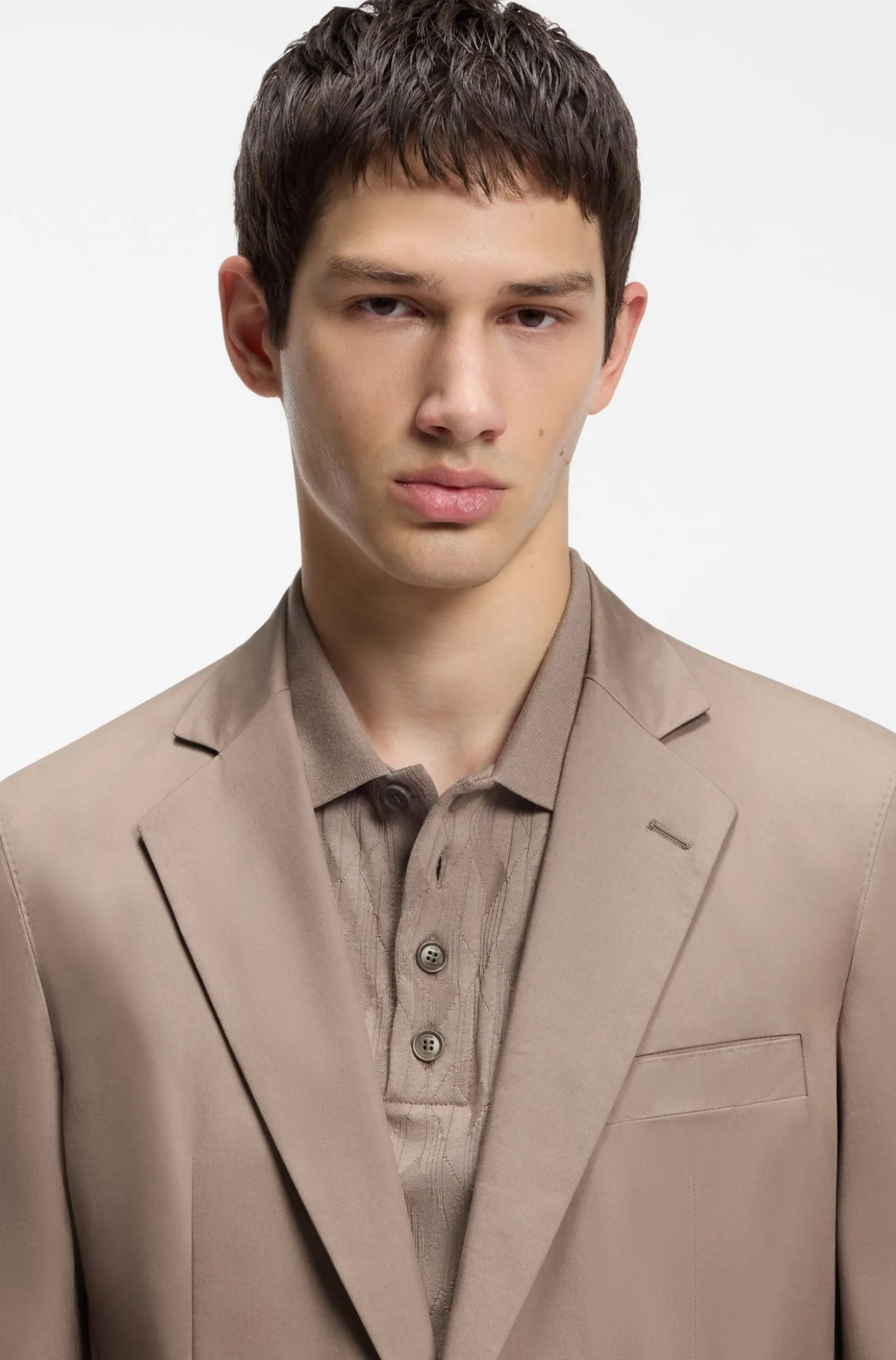 Slim-fit jacket in stretch cotton