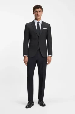 Slim-fit jacket in stretch wool