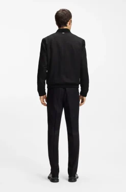 Slim-fit jacket in twill with zip closure