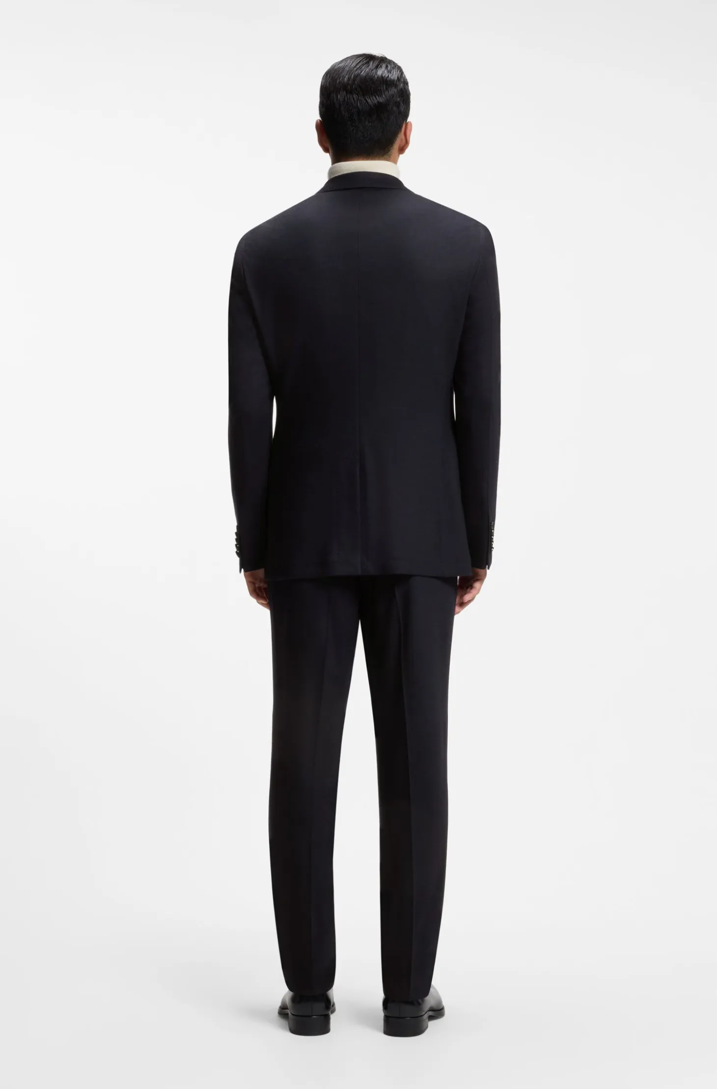 Slim-fit jacket in virgin wool and cashmere