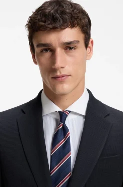Slim-fit jacket in washable stretch wool