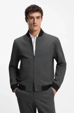 Slim-fit jacket in wrinkle-resistant fabric