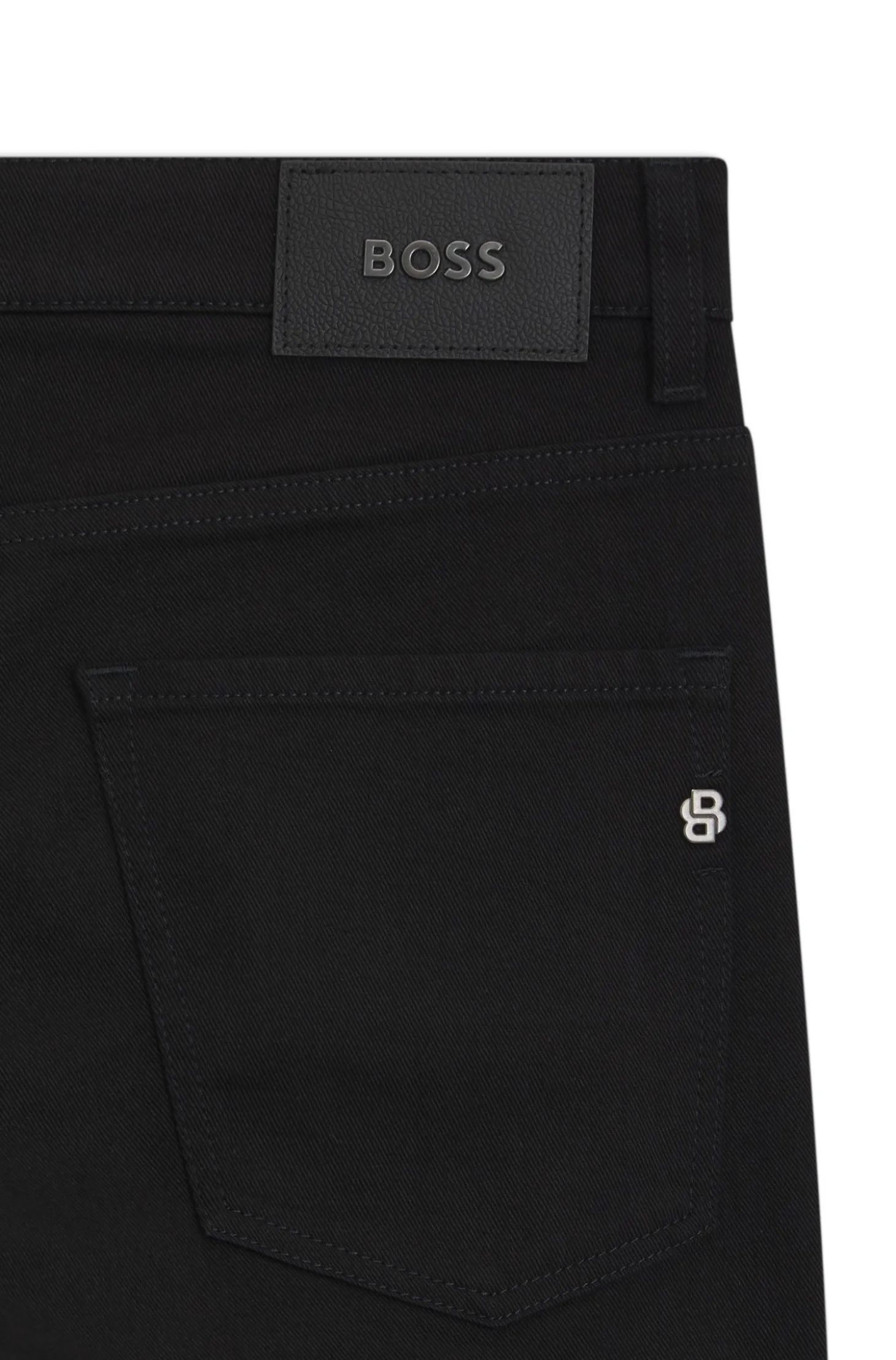 Slim-fit jeans in black stretch denim