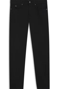 Slim-fit jeans in black stretch denim