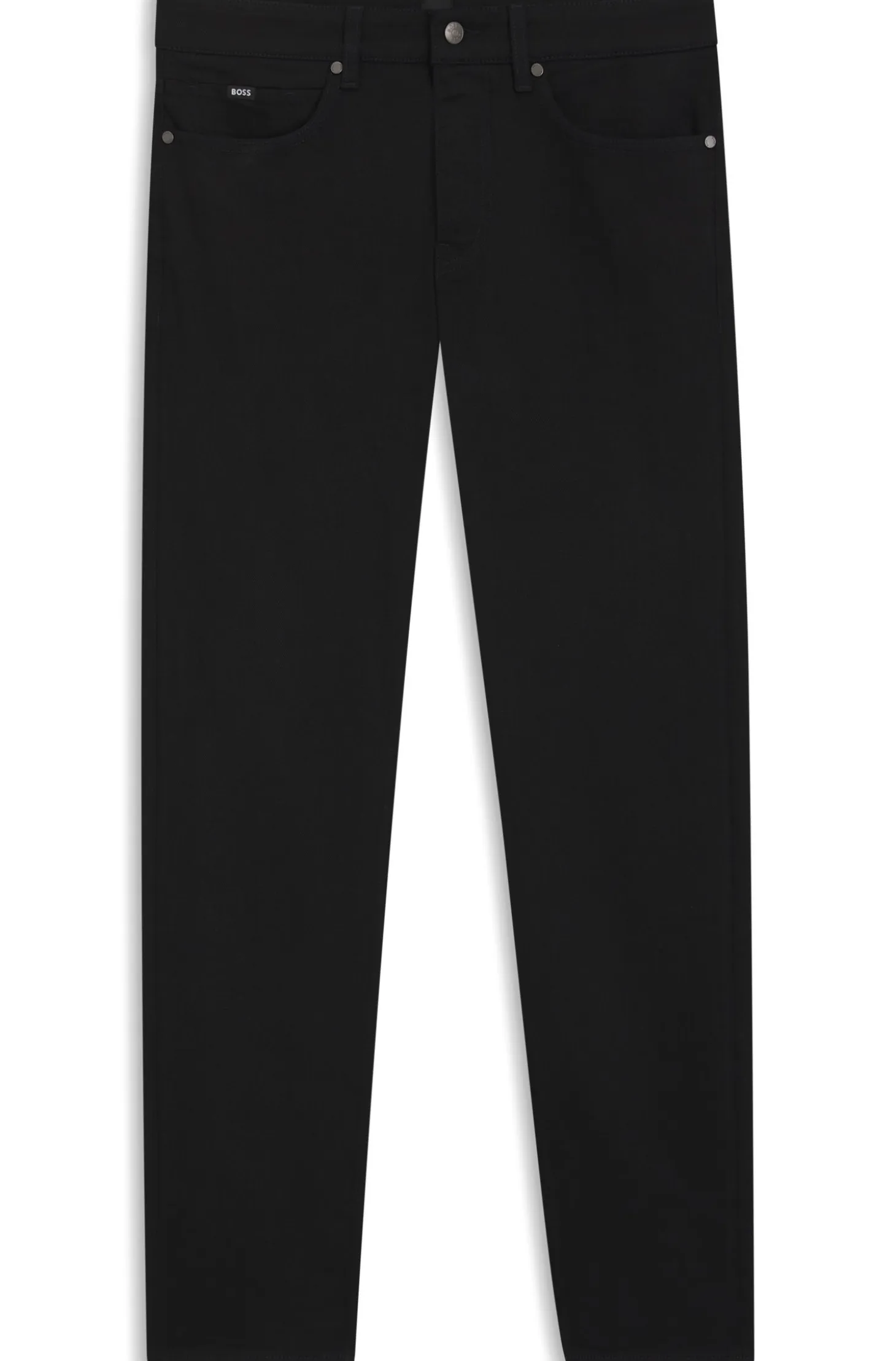 Slim-fit jeans in black stretch denim