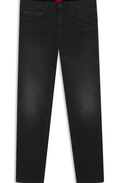 Slim-fit jeans in black stretch denim
