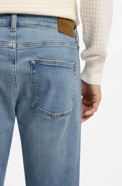Slim-fit jeans in blue performance-stretch denim