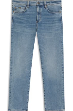 Slim-fit jeans in blue performance-stretch denim