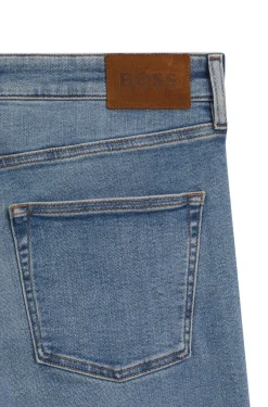 Slim-fit jeans in blue performance-stretch denim
