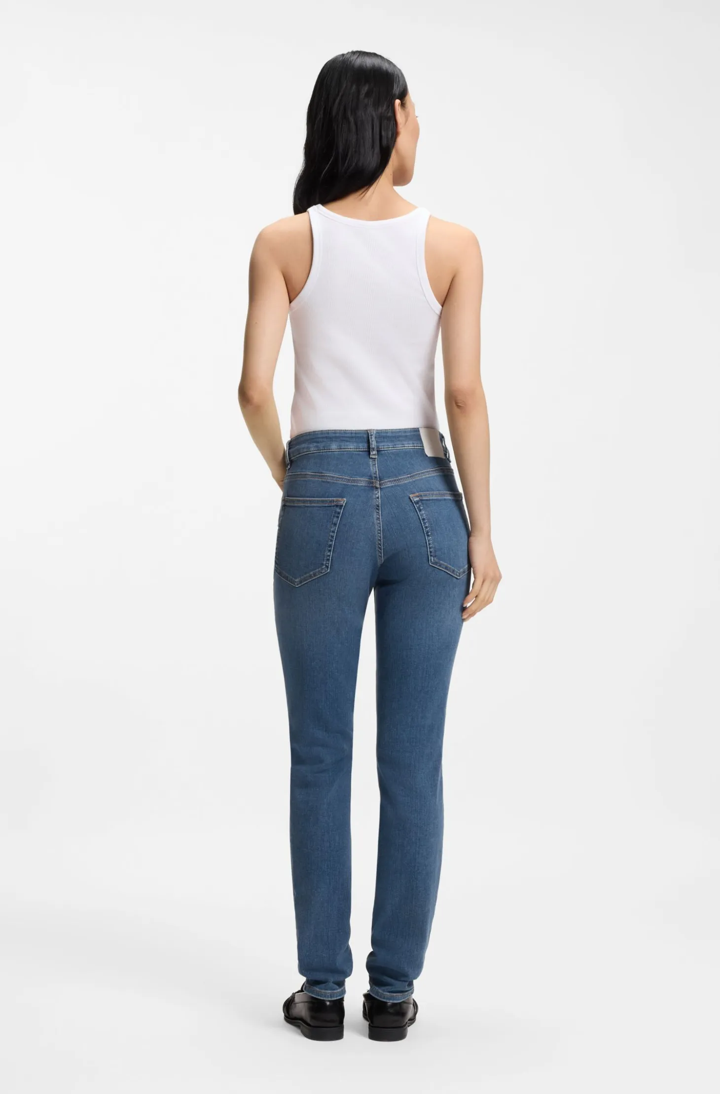 Slim-fit jeans in blue soft-motion denim