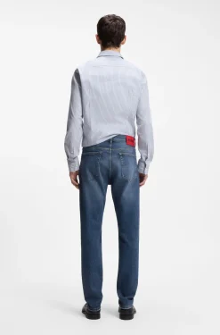 Slim-fit jeans in blue stretch denim