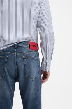 Slim-fit jeans in blue stretch denim