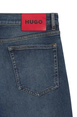 Slim-fit jeans in blue stretch denim