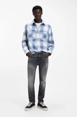Slim-fit jeans in grey stretch denim