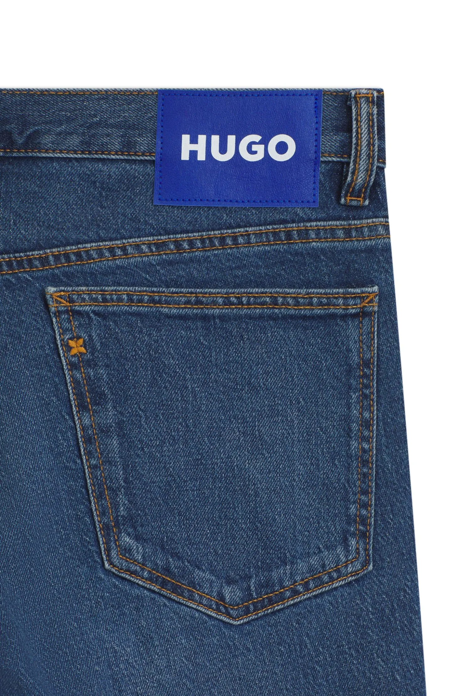 Slim-fit jeans in mid-blue stretch denim