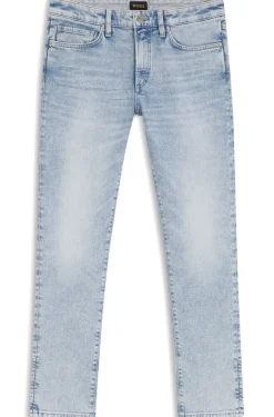 Slim-fit jeans in silk-blend denim