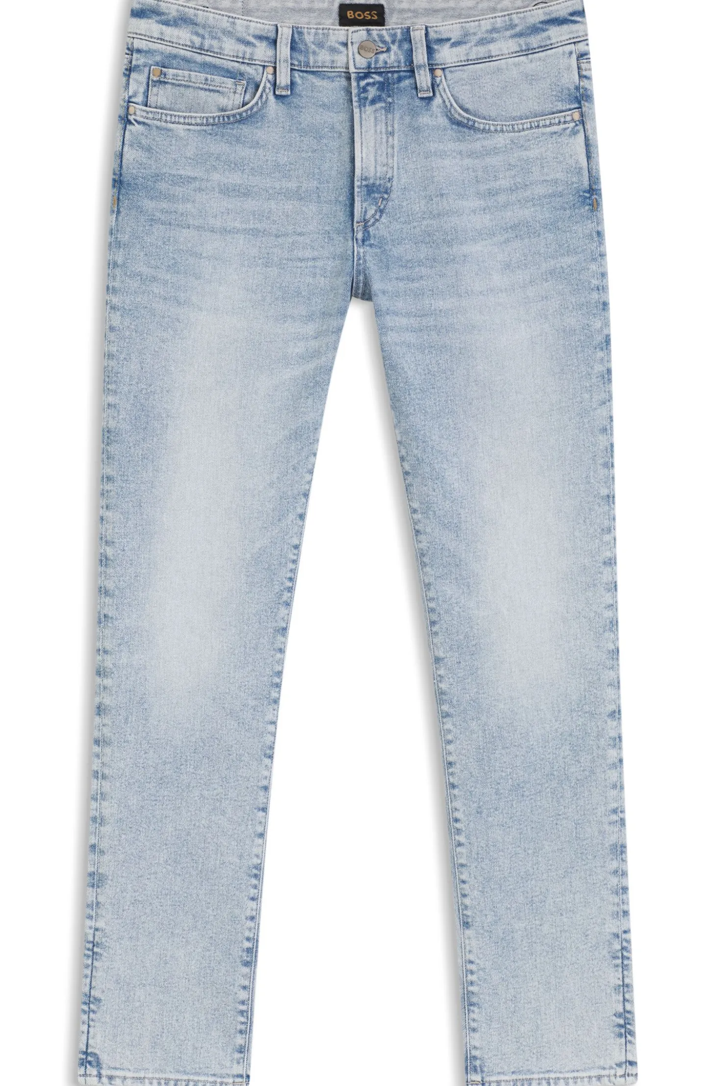 Slim-fit jeans in silk-blend denim