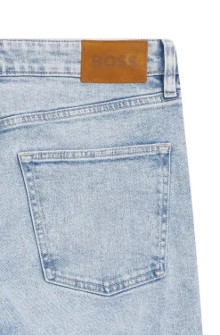 Slim-fit jeans in silk-blend denim